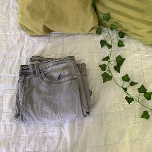 High waisted grey mom jeans